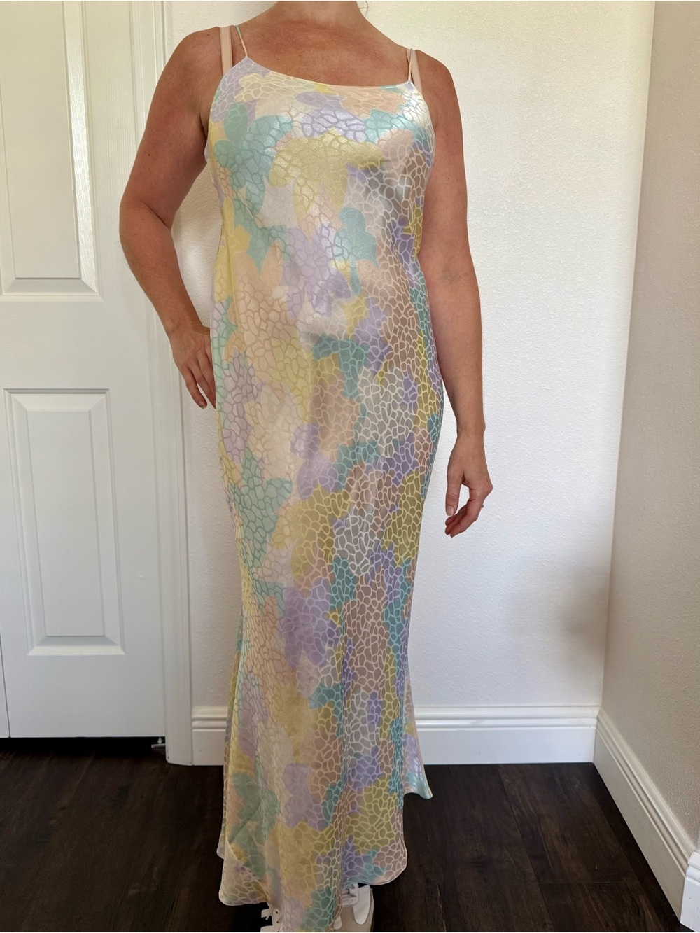 Vintage Georgette Trabolsi Maxi Slip Robe Set Coquette Cottagecore L - Picture 2 of 16